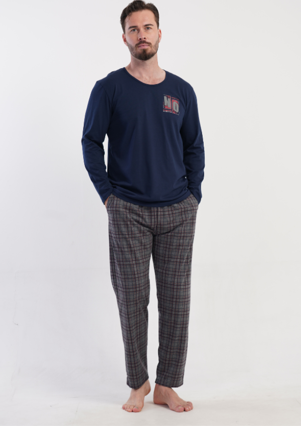 Piżama Męska Vienetta No Limits, Granatowy, r. 5XL-7XL