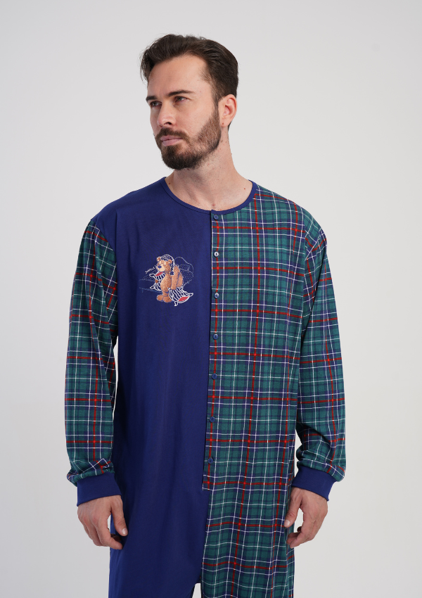 Kombinezon Męski Vienetta Night Check, Granatowy, r. M - XXL