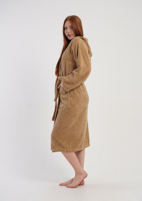 Szlafrok damski Vienetta Carmel Dreams, Brązowy, r. M-XL