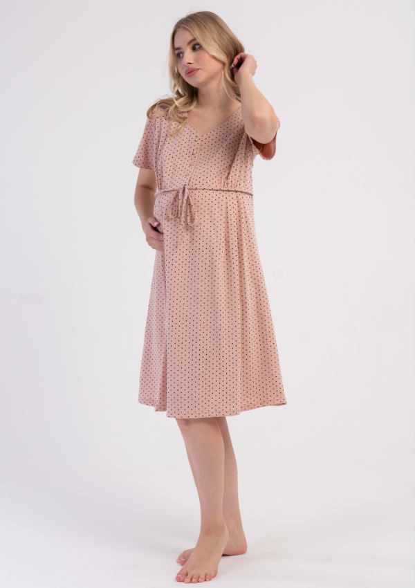 Koszula do Karmienia Vienetta Rosy Dot Comfort, Różowy, r. M-XXL