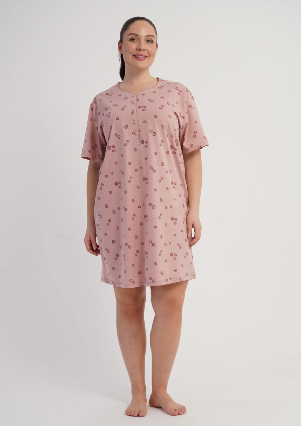 Koszula Nocna Damska Rose Meadow, Różowy, r. 1XL - 4XL