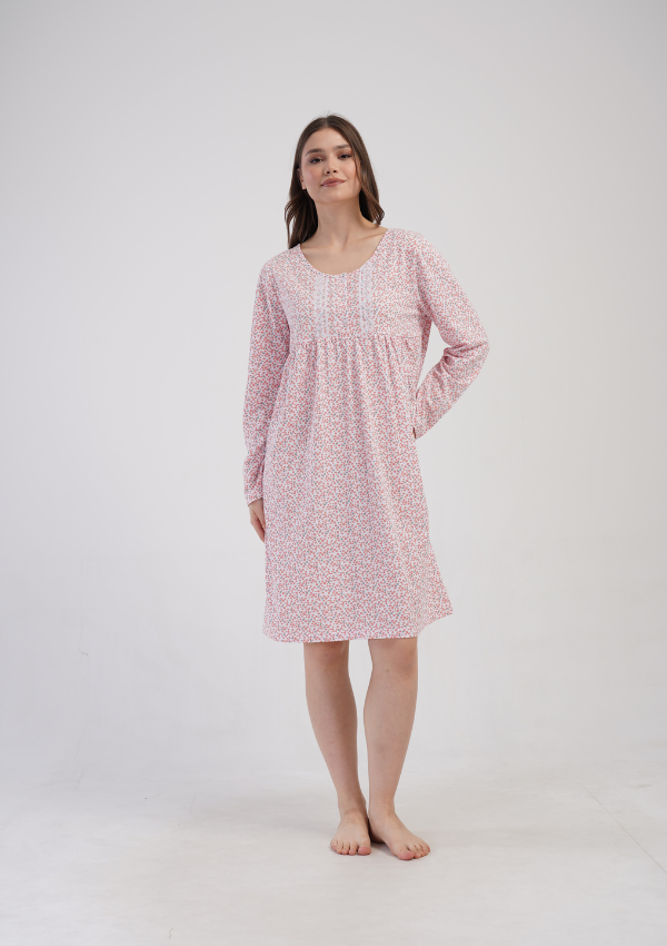 Koszula Nocna Vienetta Flower Night, Różowy, r. 1XL - 4XL