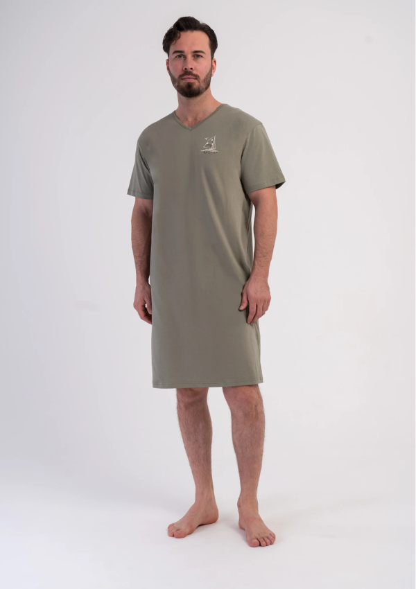 Koszula męska Vienetta Olive Voyage, Khaki, r. M-XXXL