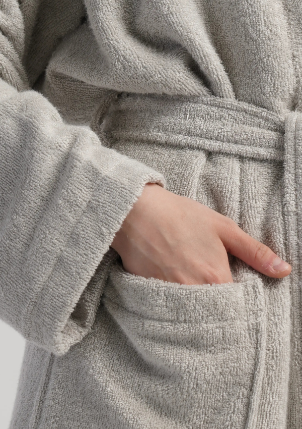 Szlafrok damski Vienetta Soft Comfort, Szary, r. M-XXL