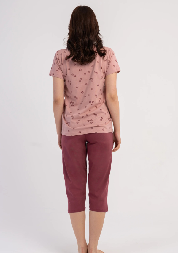 Piżama Damska Vienetta Floral Harmony, Różowy, r. M-XXL