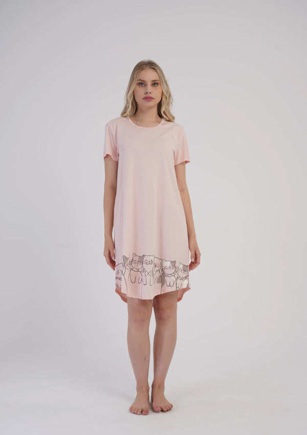 Koszula Nocna Vienetta Kitty Dreams, Różowy, r. M-XXL