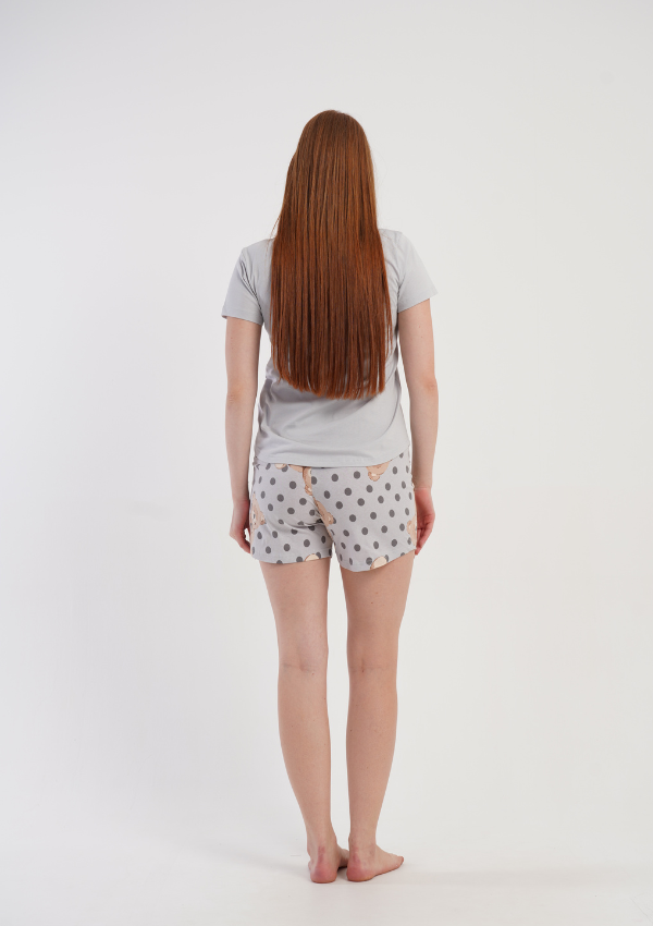 Piżama Damska Vienetta Sleep Bear, Szary, S -XL