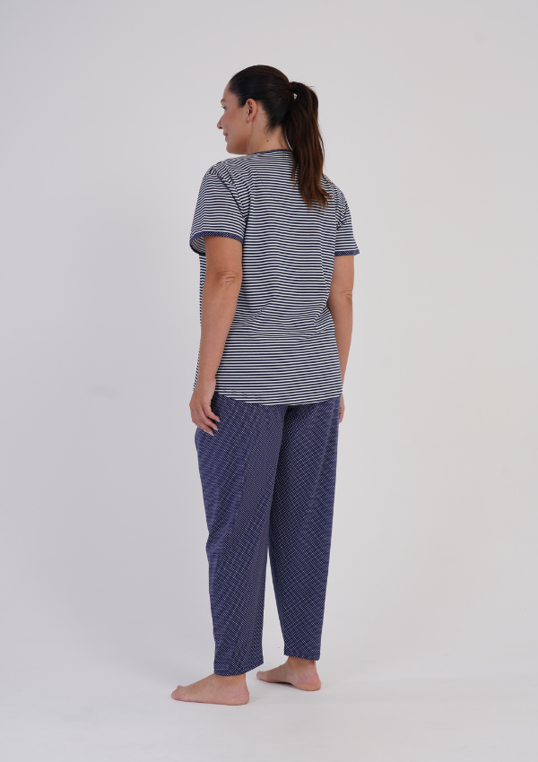 Piżama Damska Vienetta Ballet Harmony, Granatowy, r. 1XL-4XL
