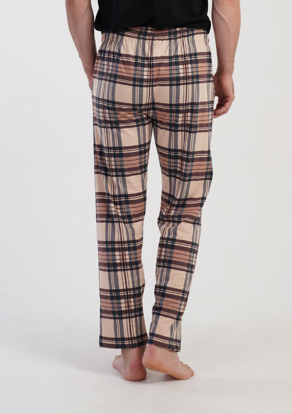 Spodnie męskie Vienetta Classic brown Check, Brązowy, r. M-XXL