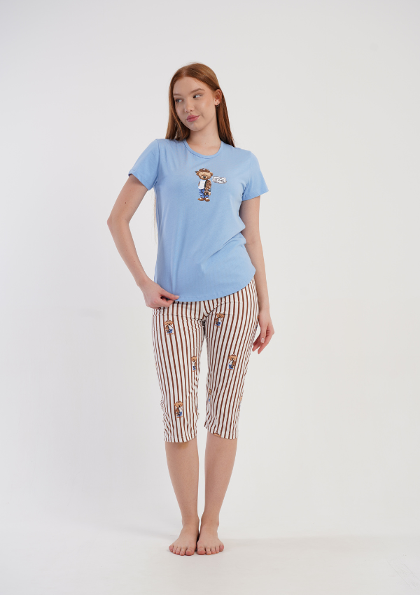 Piżama Damska Vienetta Sky Darling, Niebieski, r. M-XL