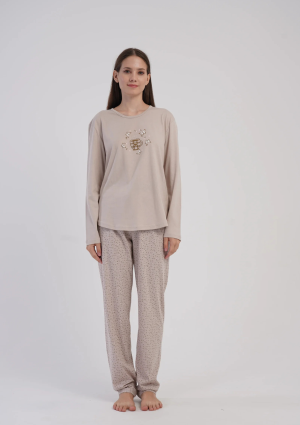 Piżama Damska Vienetta Blush Sand, Beżowy, r. M-XXL