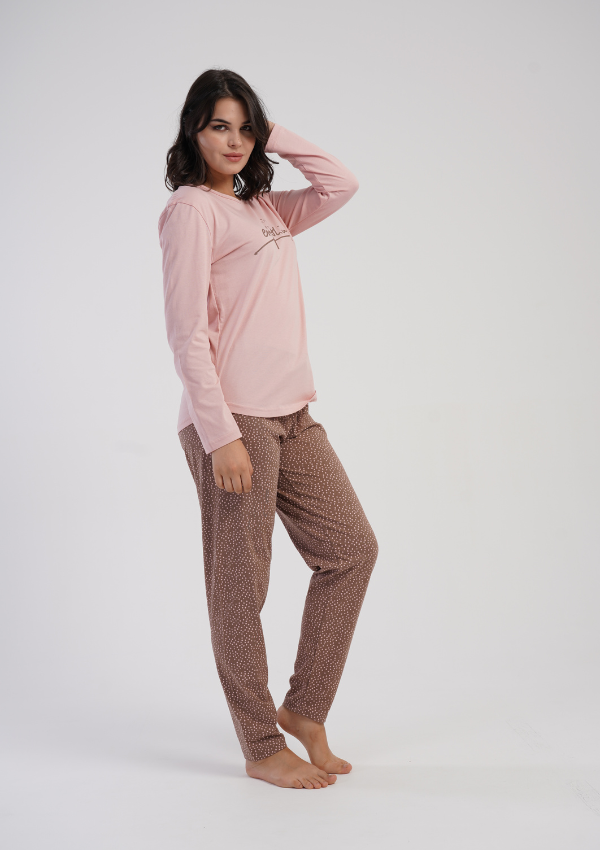 Piżama Damska Vienetta Soft Beauty, Różowy, r. 1XL-4XL