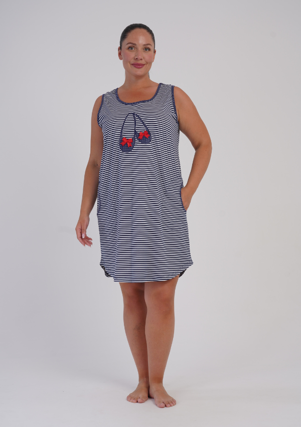 Koszula Nocna Damska Ballet Breeze, Granatowy, r. 1XL - 4XL