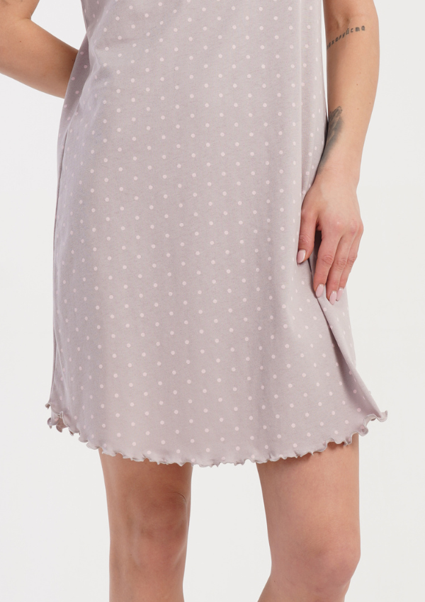 Koszula Nocna Vienetta Beige Dots, Beżowy, r. L-XXL