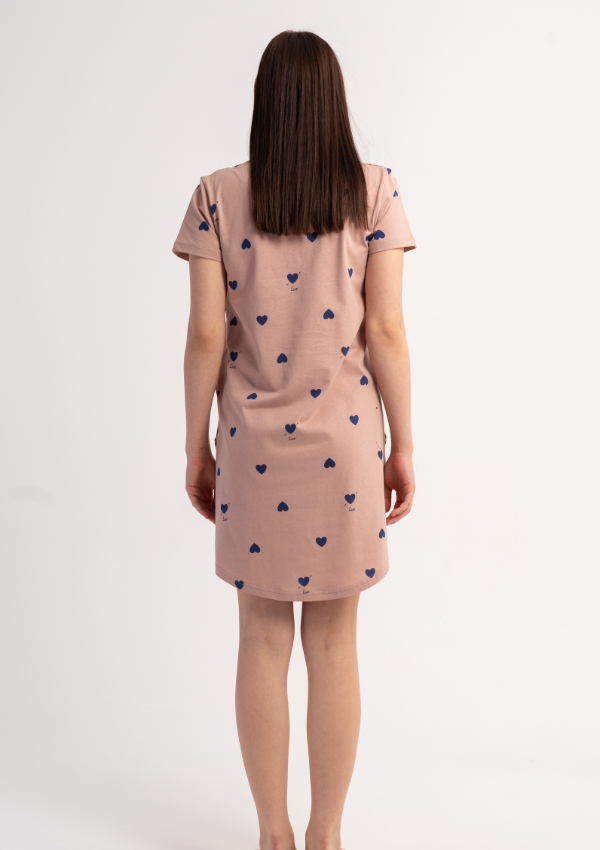 Koszula Nocna Vienetta Heart Mood, Różowy, r. M-XXL