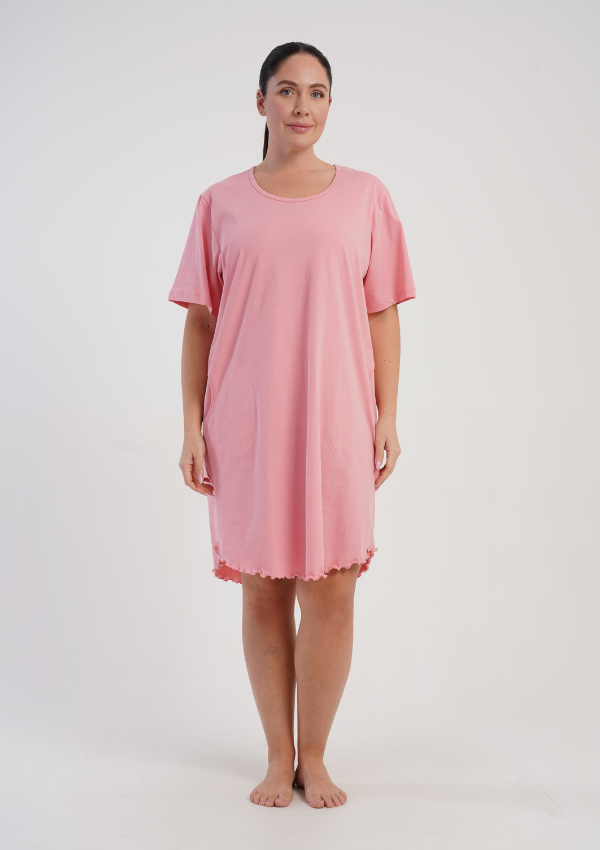 Koszula Nocna Damska Vienetta Pink Ease, Różowy, r. 1XL - 4XL