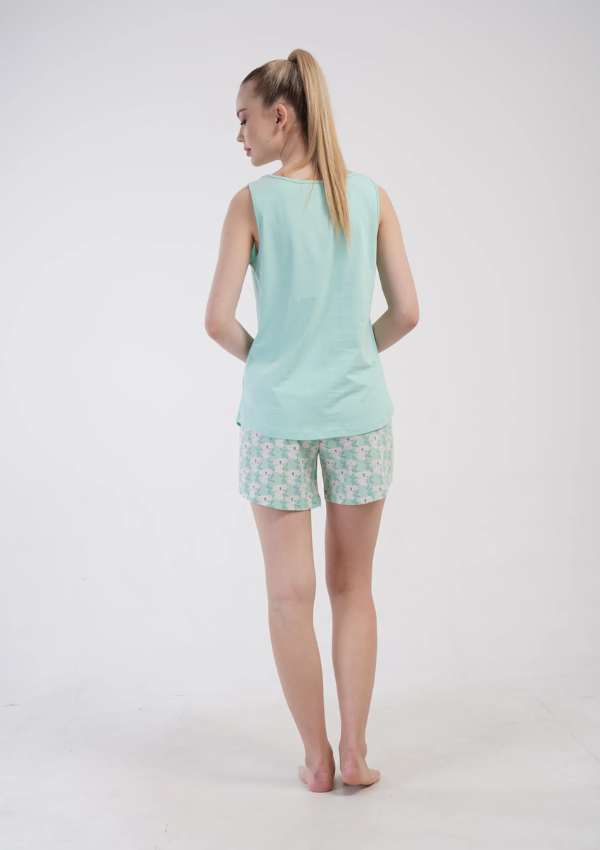 Piżama Damska Mint Teddy, Zielony, S -XL