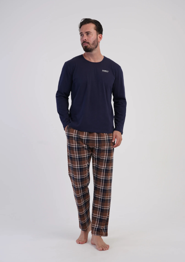 Piżama Męska Vienetta Chestnut Classic, Granatowy, r. M-XXL