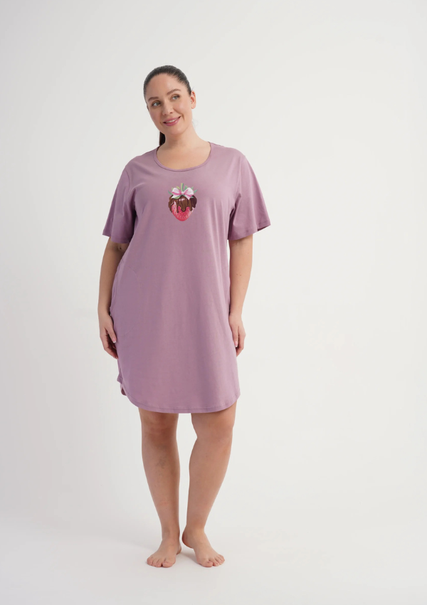 Koszula Nocna Damska Sweet Berry, Różowy, r. 1XL - 4XL