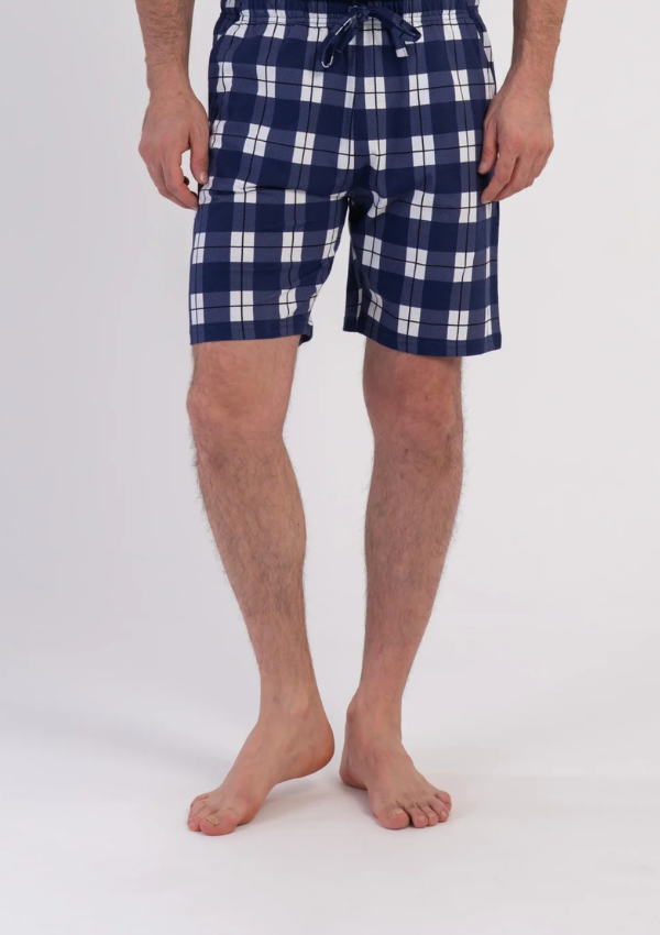 Spodnie Męskie Classic Plaid Shorts, Granatowy, r. 1XL-4XL