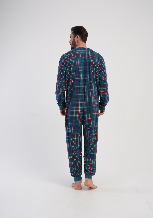 Kombinezon Męski Vienetta Night Check, Zielony, r. M - XXL