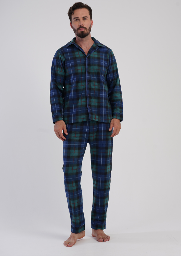 Piżama Męska Vienetta Warm Navy, Granatowy, r. M-XXL