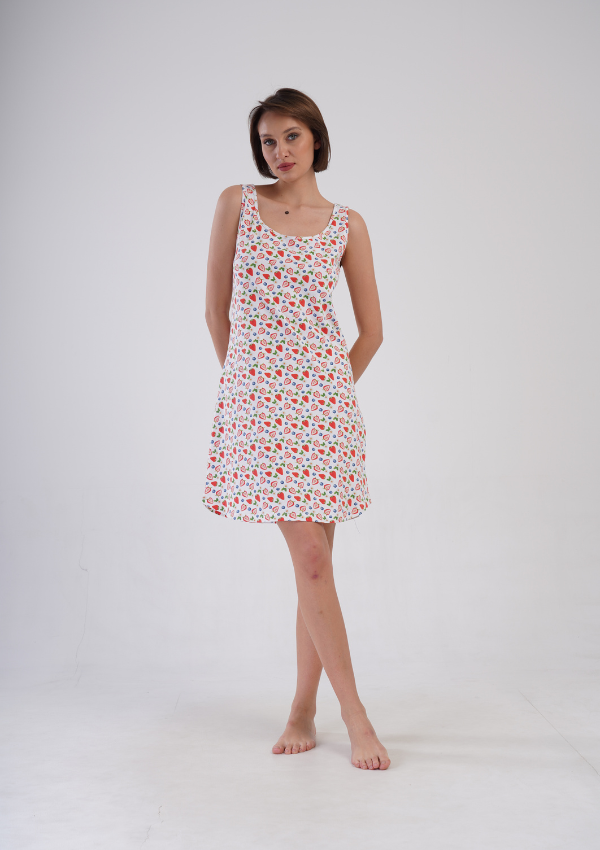 Koszula Nocna Vienetta Fruit Breeze, Biały, r. S-XL