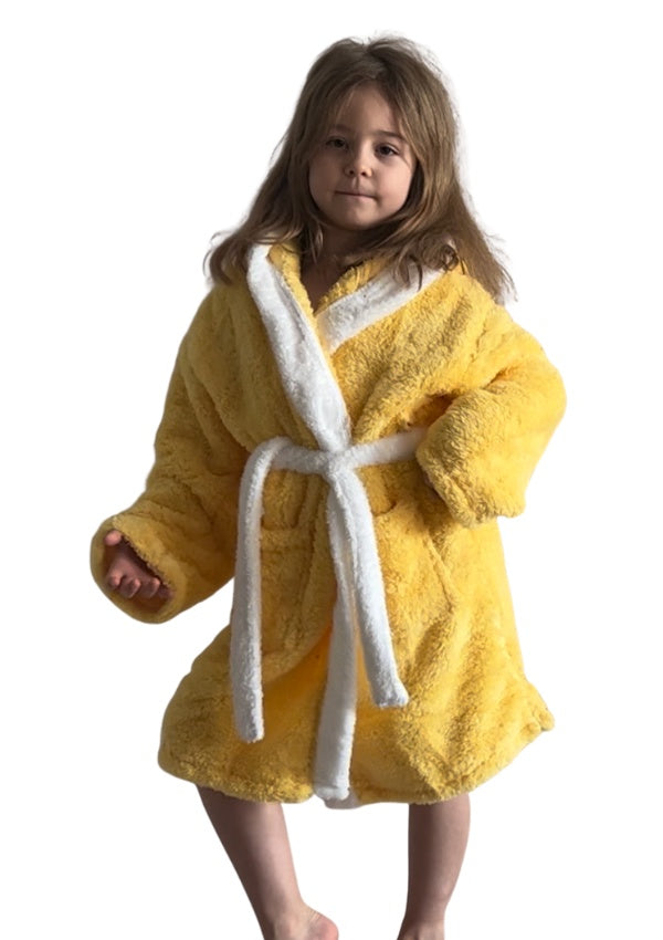 Szlafrok Dziewczęcy Vienetta, Yellow Bunny, Żółty, r. 110-134 image 0