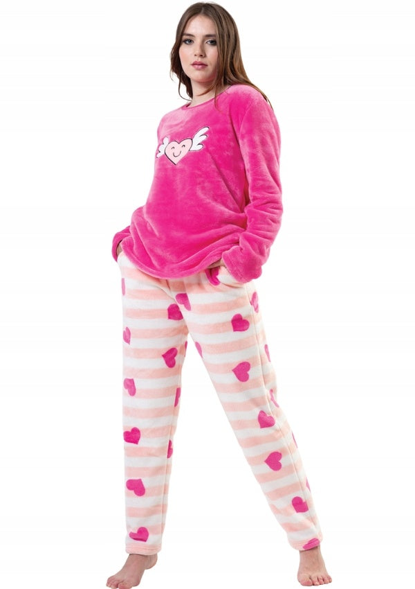 Piżama damska DreamEase, Różowa, S-XL image 0