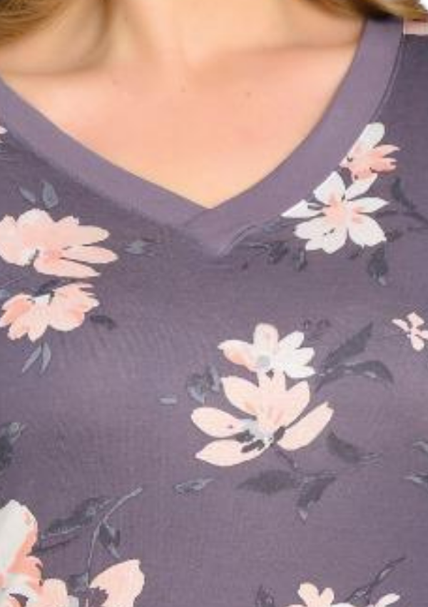 Piżama damska Floral Comfort, Fioletowy, r. 2XL-5XL image 2
