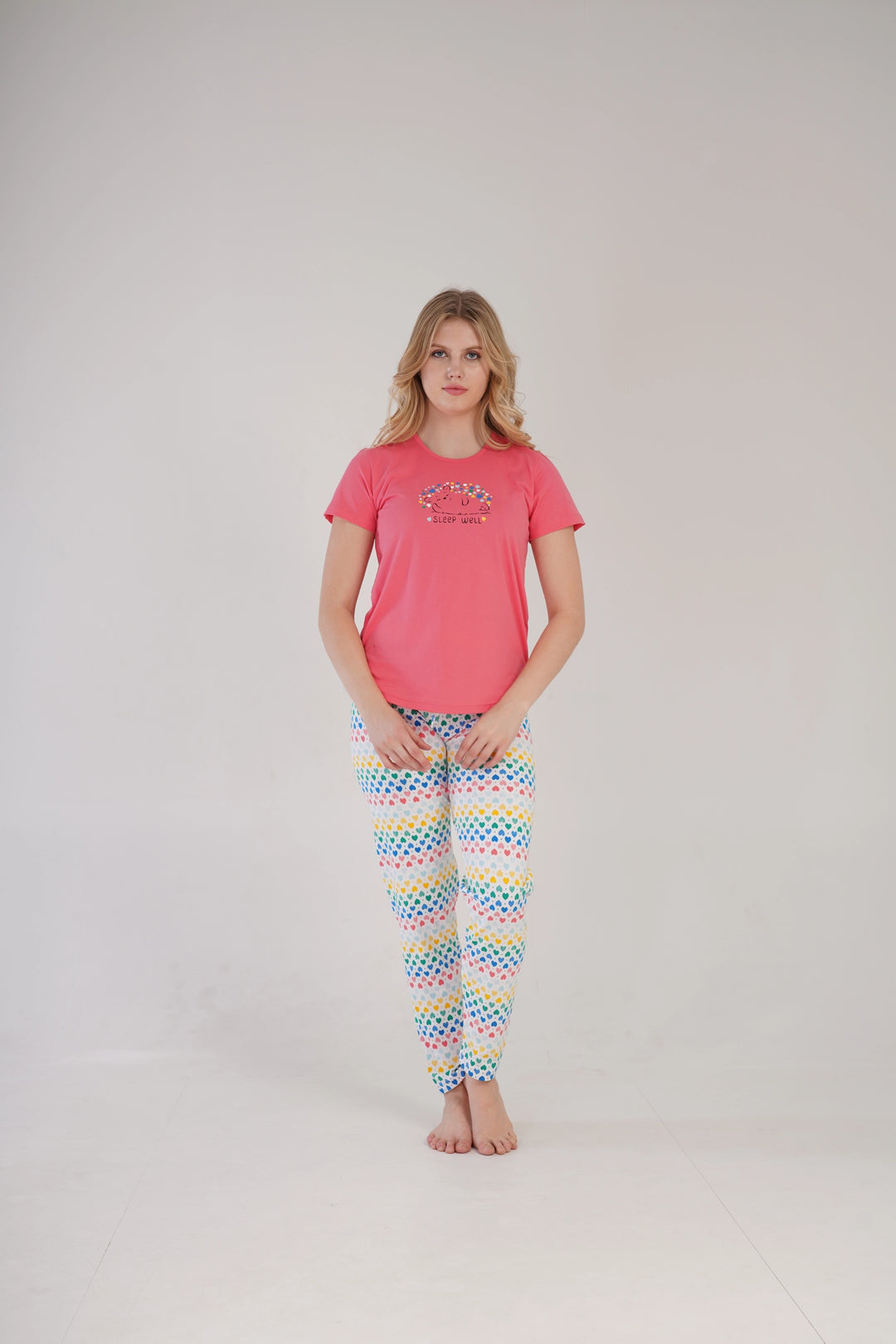 Piżama Damska Sleep Well Hedgehog Pink, różowa, r. S-XL image 1