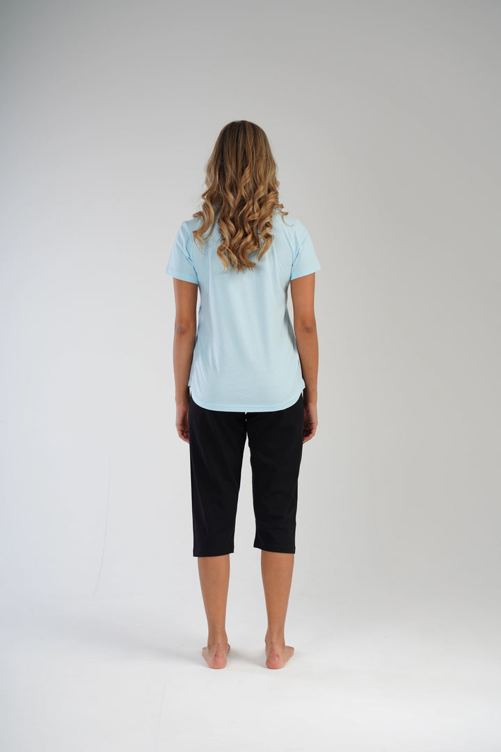 Piżama Damska Vienetta Lovely Panda Blue, niebiesko-czarna, r. M-XXL image 3