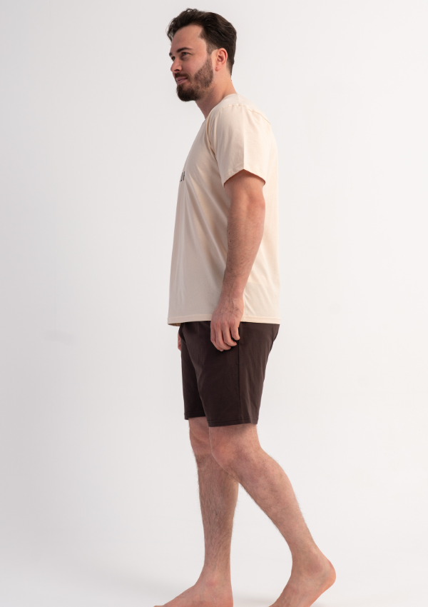 Piżama Męska Vienetta Coffee Relax, Beżowy, r. 1XL-4XL