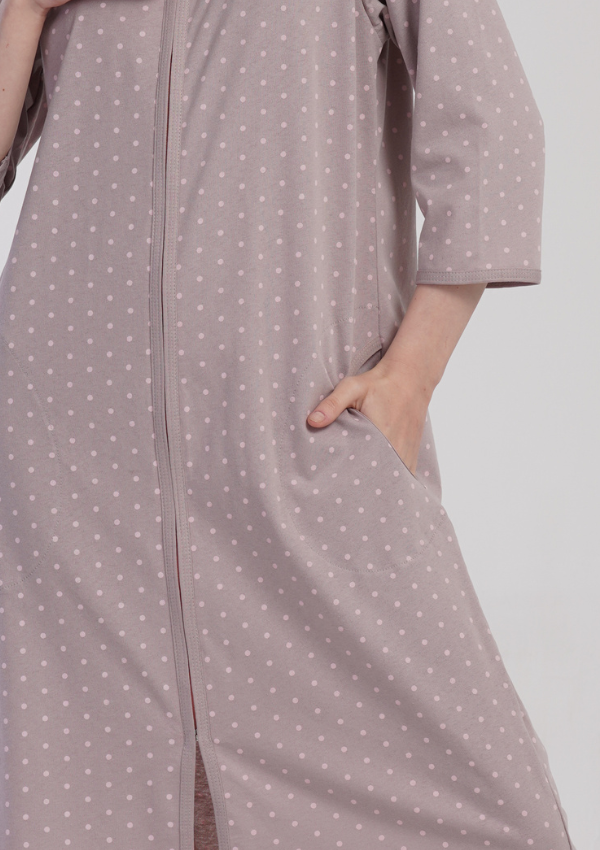 Szlafrok damski Vienetta Dot Whisper, Różowy, r. M-XXL
