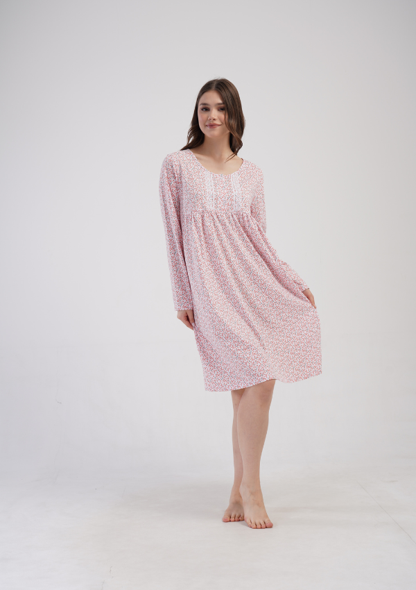 Koszula Nocna Vienetta Flower Night, Różowy, r. 1XL - 4XL