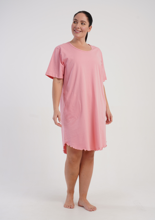 Koszula Nocna Damska Vienetta Pink Ease, Różowy, r. 1XL - 4XL