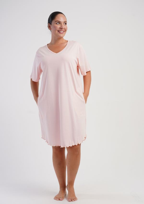 Koszula Nocna Damska Vienetta Rose Ease, Różowy, r. 1XL - 4XL