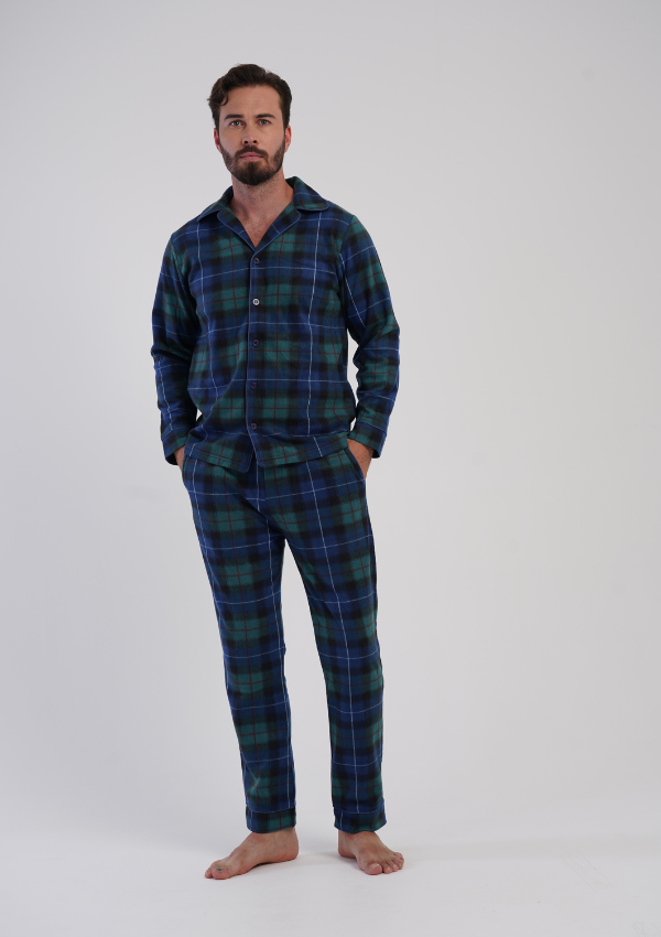 Piżama Męska Vienetta Warm Navy, Granatowy, r. M-XXL