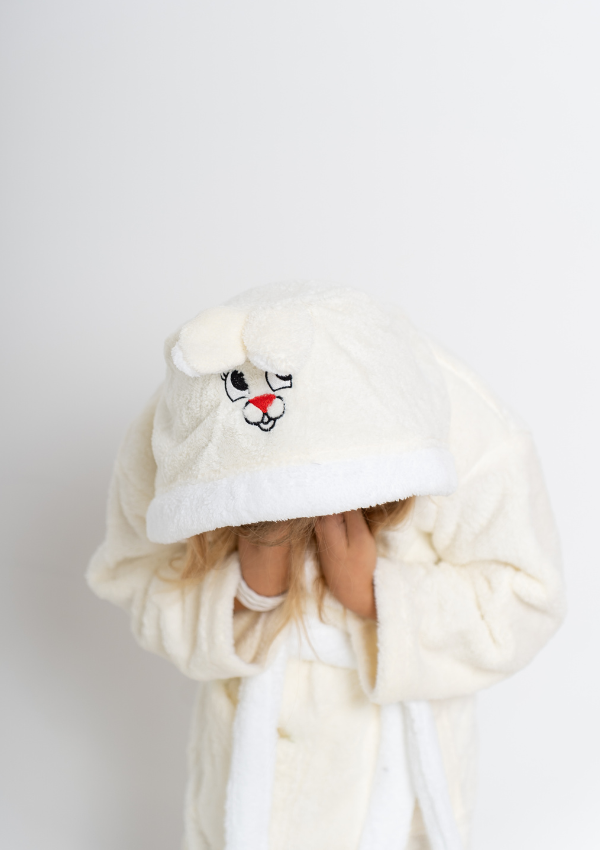 Szlafrok Dziecięcy Honey Bunny Ecru, kremowy, r. 110-134
