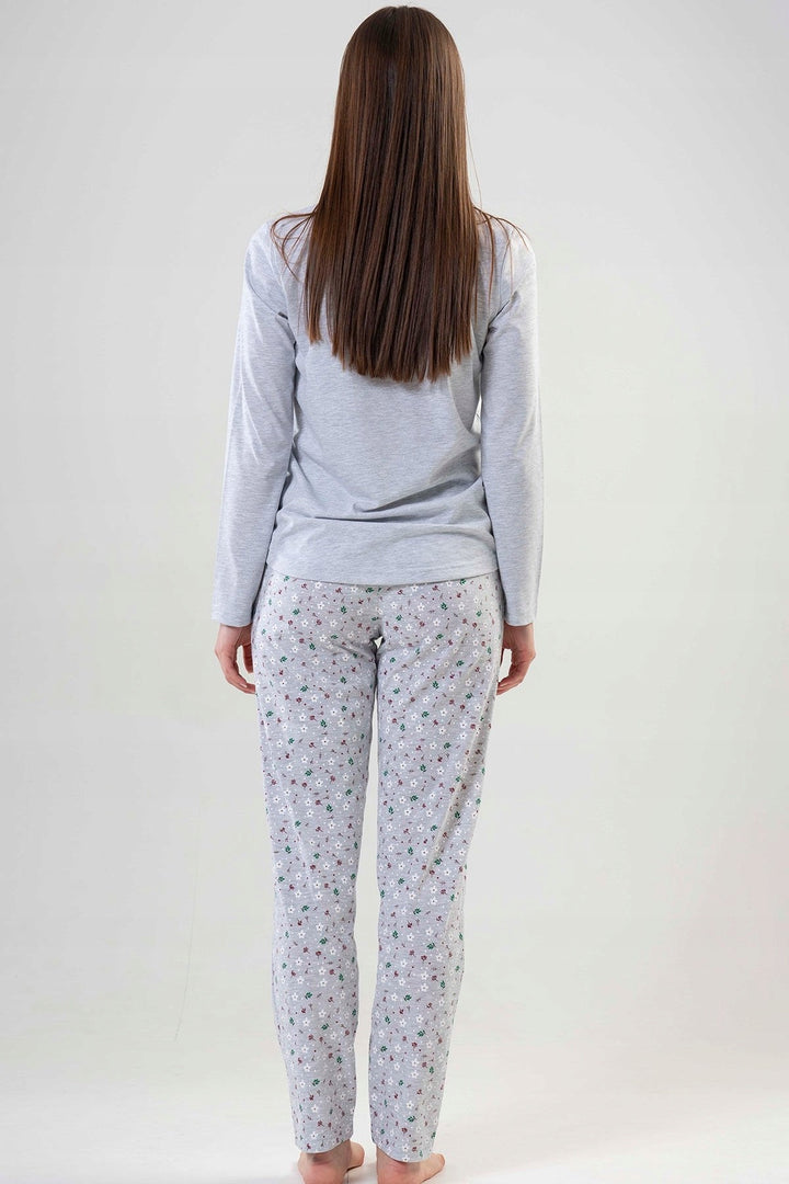 Piżama Damska Vienetta, Believe You, Szara, r. M-XXL image 3