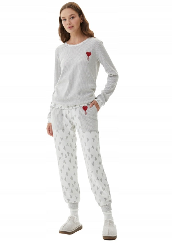 Piżama Damska wiskozowa CozyNes, Biały, S-XL image 0