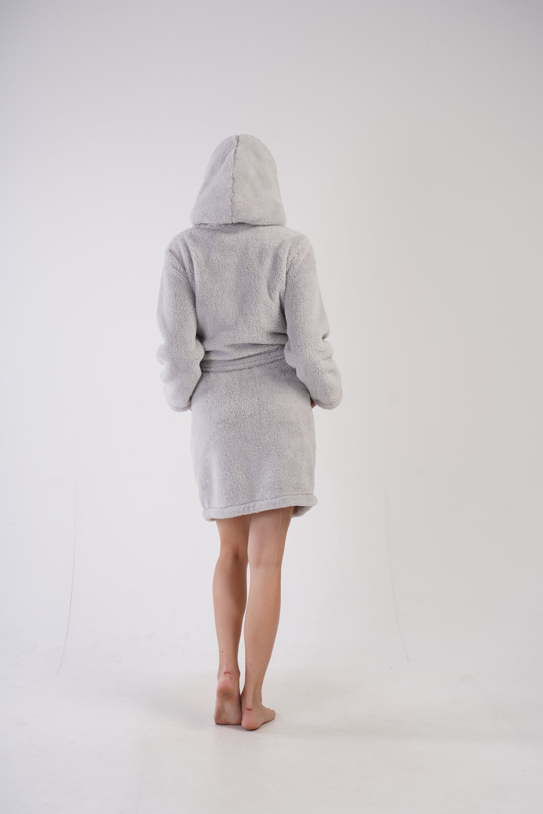 Szlafrok damski Softowy Vienetta, Cozy Kitty, Szary, r. S-L