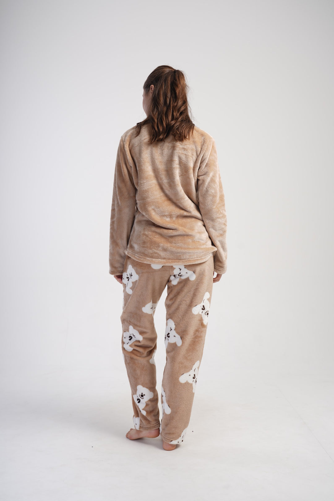 Piżama Damska Softowa Vienetta Enjoy Yourself, Brązowy, r. S-XL