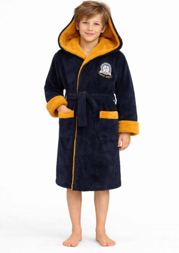 Szlafrok chłopięcy, Navy Cozy Robe, r. 134- 164