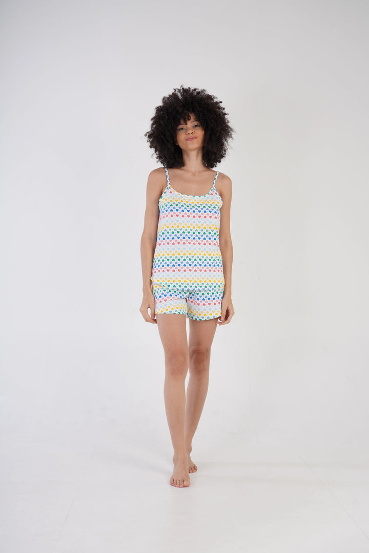 Piżama Damska Vienetta Heartstrings, wielokolorowa, r. S-XL image 0