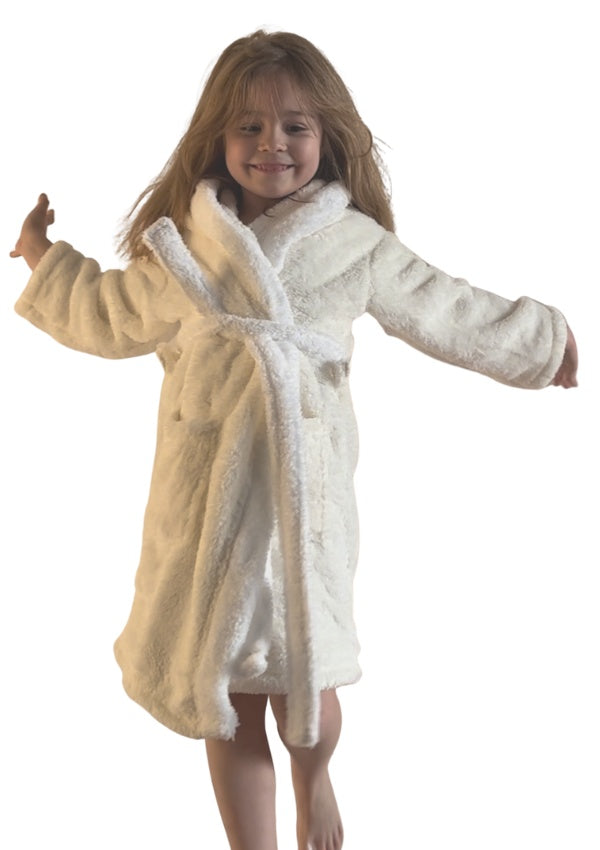 Szlafrok Dziewczęcy Honey Bunny Light Ecru, beżowy, r. 110-134 image 0