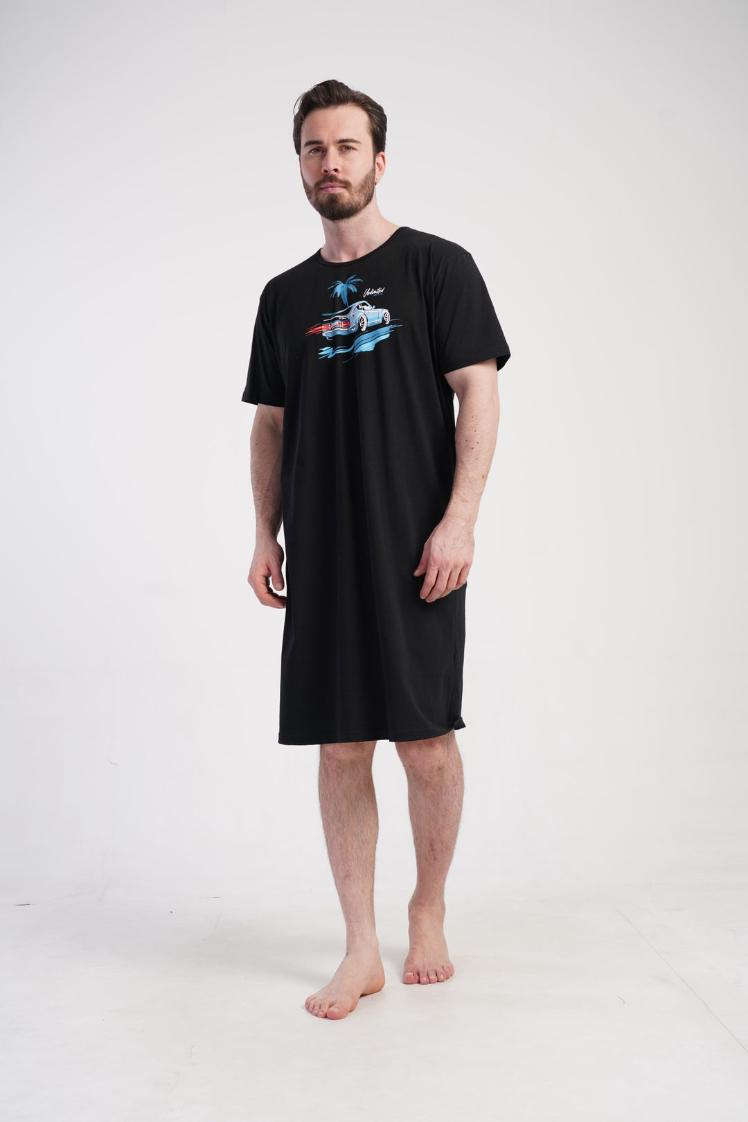 Koszula męska Vienetta Fast Car, Czarny, r. M-XXXL