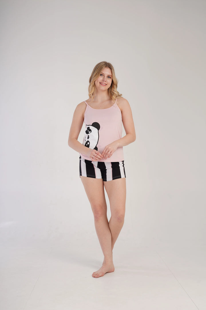 Piżama Damska Vienetta Panda Dreamland Pink, różowa, r. S-XL image 2