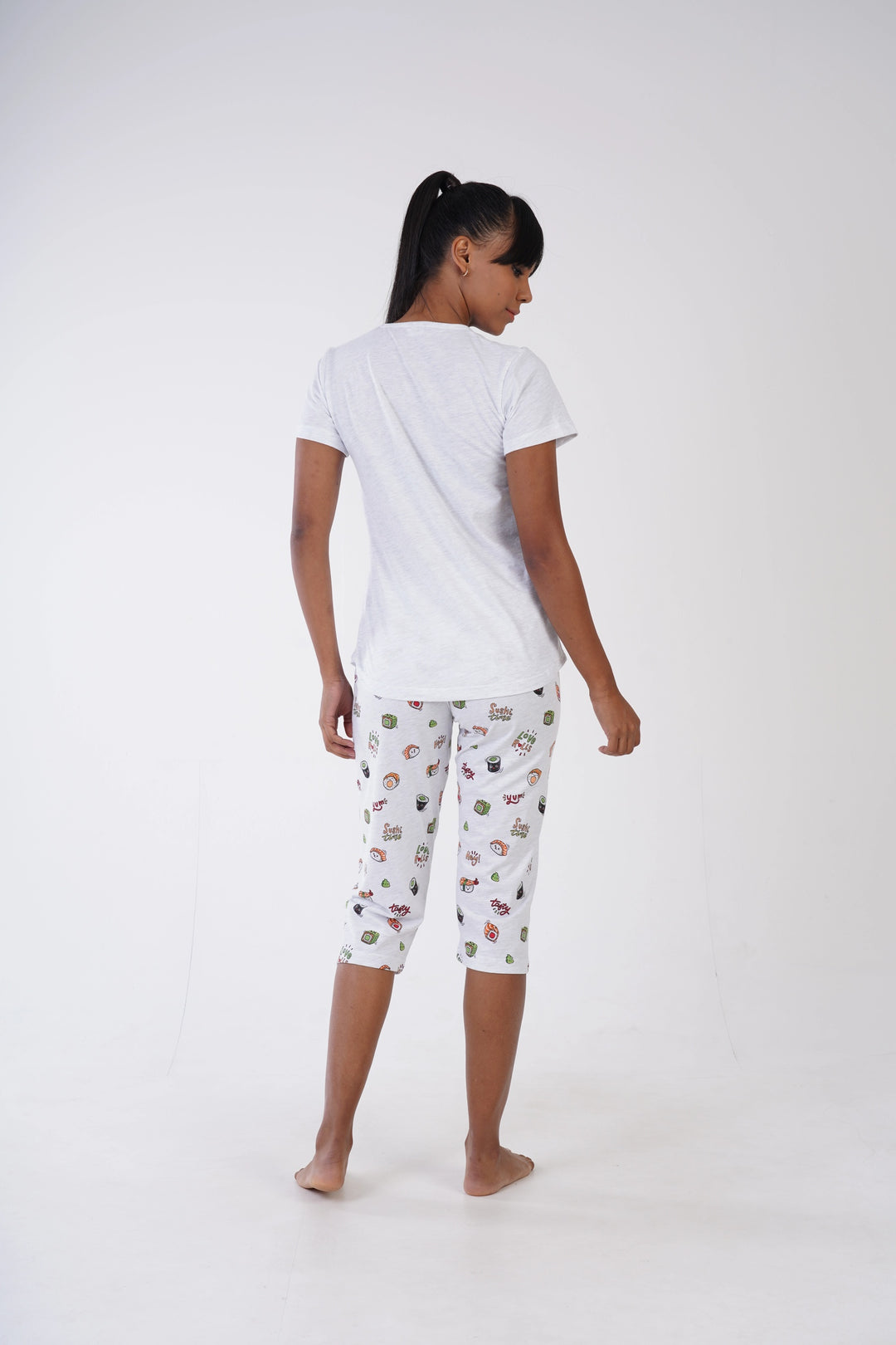 Piżama Damska Vienetta Sushi Lover Grey, szara, r. M-XXL image 4