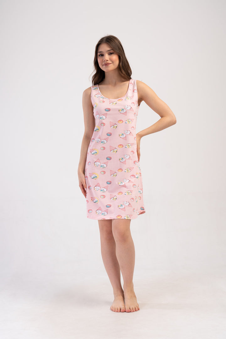 Koszula Nocna Vienetta Pink Dreams, Różowy, r. S-XL
